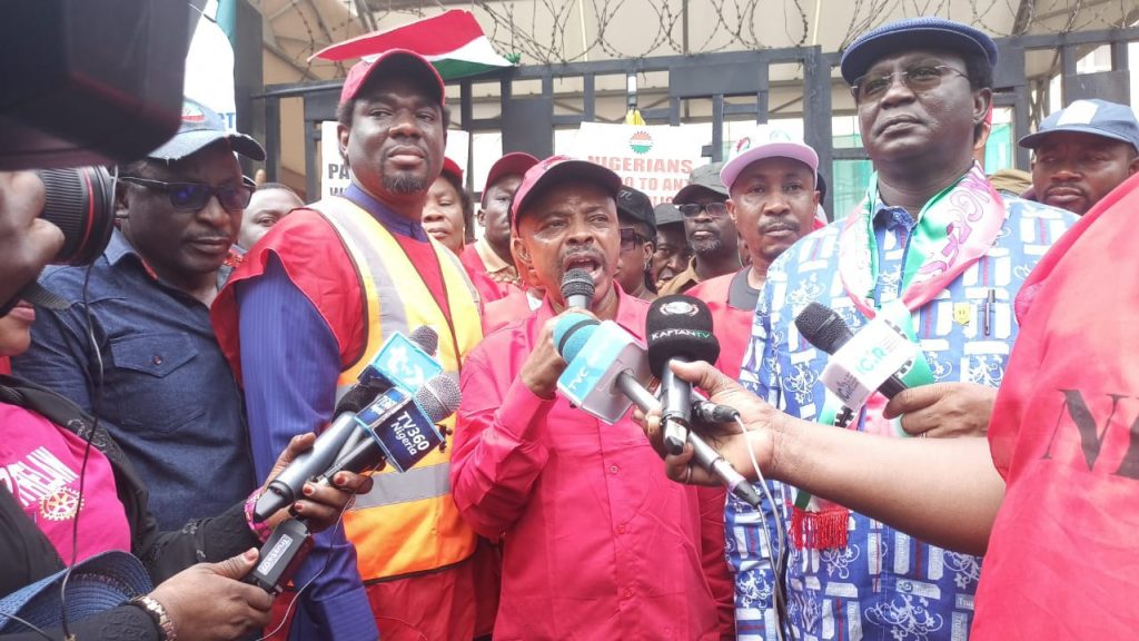 From-right-former-NLC-president-Ayuba-Wabba-NLC-president-Joe-Ajaero-and-TUC-President-Usifo-at-the-protest
